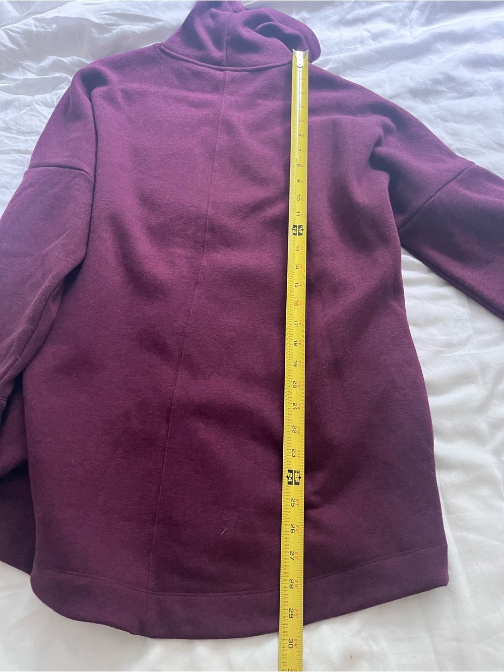Athleta Cozy Karma Funnel Neck Sweatshirt Oversized Spiced Cabernet Burgundy M - Picture 10 of 10